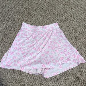 Floral Pink and White Skort